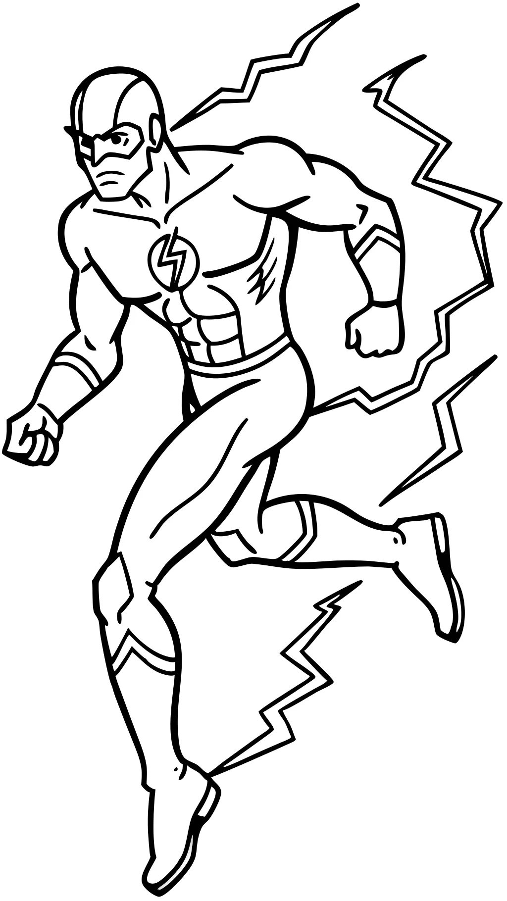 coloring pages of the flash